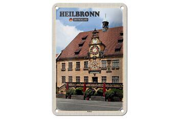 Panneau en étain pour villes, Heilbronn, hôtel de ville, décoration de la vieille ville, 12x18cm 1