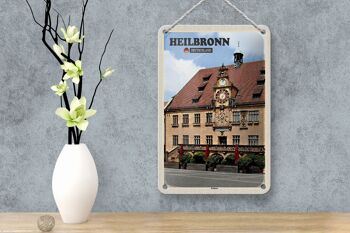 Panneau en étain pour villes, Heilbronn, hôtel de ville, décoration de la vieille ville, 12x18cm 4