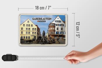 Signe en étain villes Kaiserslautern Kaiserbrunnen, décoration 18x12cm 5