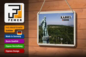Panneau en étain pour villes, Kassel, Hercules, Sculpture, décoration, 18x12cm 3