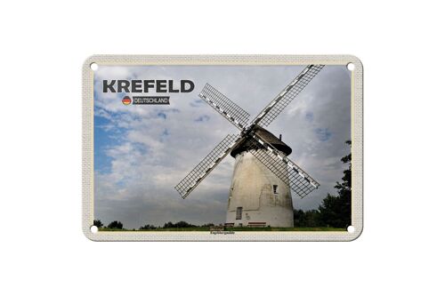 Blechschild Städte Krefeld Engelsbergmühle Wiese Deko 18x12cm Schild