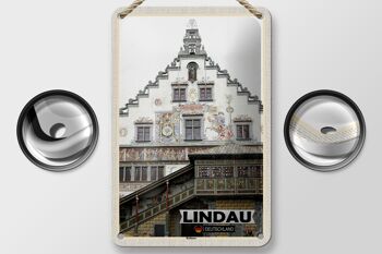 Panneau en étain pour décoration architecturale de la mairie de Lindau, 12x18cm 2