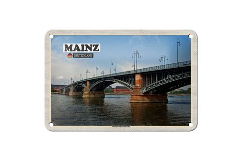 Blechschild Städte Mainz Theodor-Heuss-Brücke Deko 18x12cm Schild