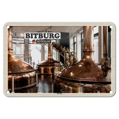 Blechschild Städte Bitburg Brauerei Traditionell Deko 18x12cm Schild