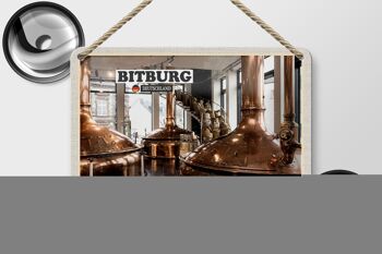 Panneau en étain pour villes, bière de Bitburg, décoration traditionnelle, 18x12cm 2