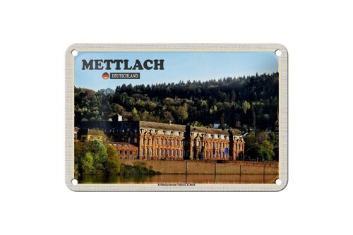 Blechschild Städte Mettlach Fabrik Gebäude 18x12cm Schild