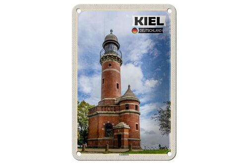 Blechschild Städte Kiel Leuchtturm Architektur Deko 12x18cm Schild