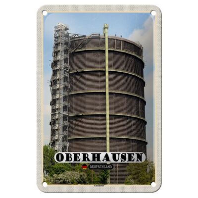 Letrero de hojalata para decoración de edificios, gasómetro de Oberhausen, 12x18cm