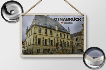 Panneau en étain pour décoration architecturale de la mairie d'Osnabrück, 18x12cm 2