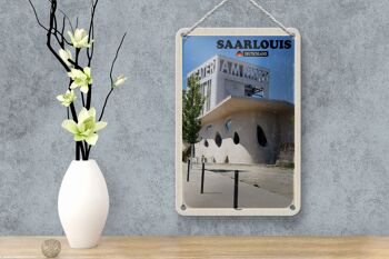 Panneau en étain pour villes, décoration d'architecture de théâtre de Sarrelouis, 12x18cm 4