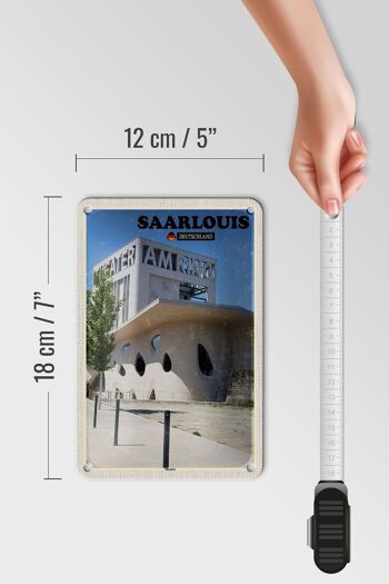 Panneau en étain pour villes, décoration d'architecture de théâtre de Sarrelouis, 12x18cm 5