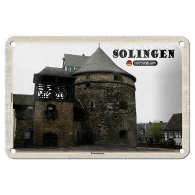 Panneau en étain villes Solingen, décoration de tour de batterie, panneau 18x12cm