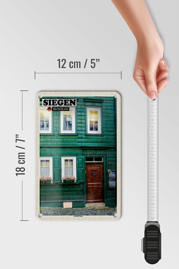 Panneau en étain pour villes, Siegen, maison de ville, Architecture, 12x18cm 5