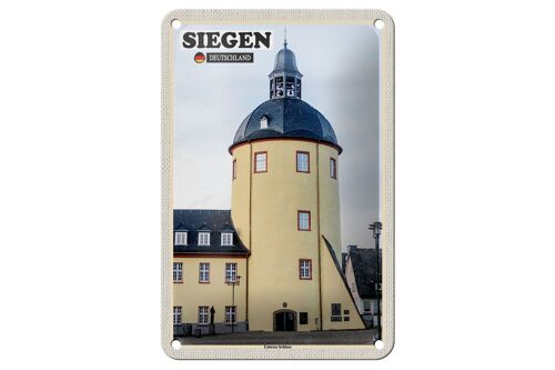 Blechschild Städte Siegen Unteres Schloss Gebäude Deko 12x18cm Schild
