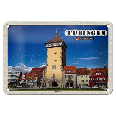 Blechschild Städte Tübingen Tübinger Tor Zentrum Deko 18x12cm Schild