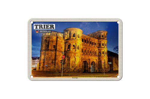 Blechschild Städte Trier Porta Nigra Altstadt Deko 18x12cm Schild
