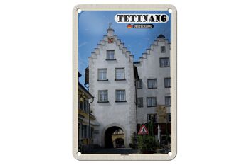 Panneau en étain pour villes, porte de Tettnang, château, décoration de la vieille ville, 12x18cm 1