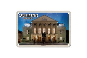 Panneau en étain pour villes, théâtre national de Weimar, moyen âge, 18x12cm 1