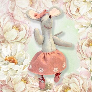 Mini kit d'artisanat en feutre Little Mouse The Ballet Dancer