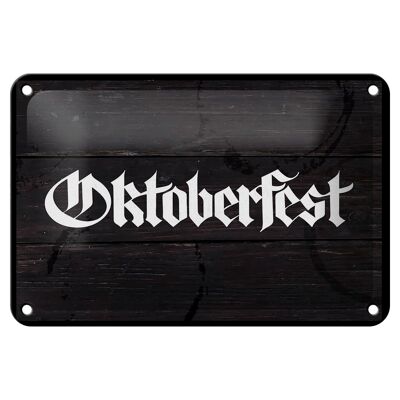 Panneau en étain pour Festival Oktoberfest, célébrations de la bière, décoration de Munich, 18x12cm