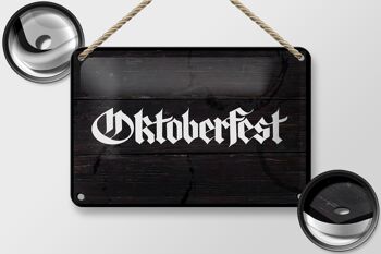 Panneau en étain pour Festival Oktoberfest, célébrations de la bière, décoration de Munich, 18x12cm 2