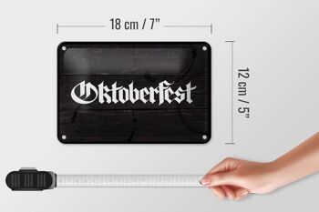 Panneau en étain pour Festival Oktoberfest, célébrations de la bière, décoration de Munich, 18x12cm 5