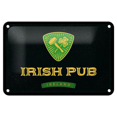 Cartel de chapa que dice Irlanda, pub irlandés, alcohol, decoración de 18x12cm