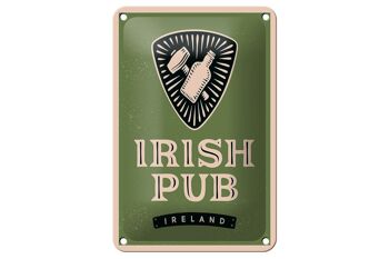 Panneau en étain disant Irlande pub irlandais alcool 12x18cm signe cadeau 1