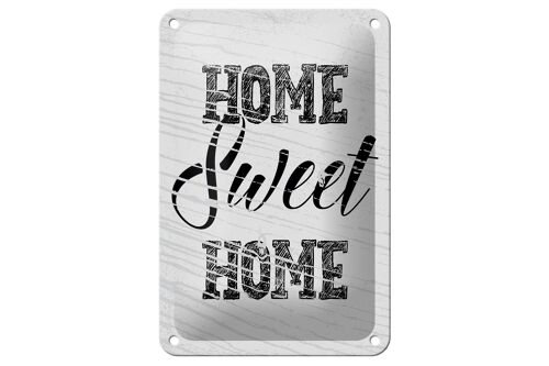 Blechschild Spruch Home Sweet Home 12x18cm Geschenk Dekoration