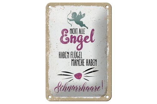 Blechschild Spruch Nicht alles Engel haben Flügel 12x18cm Schild