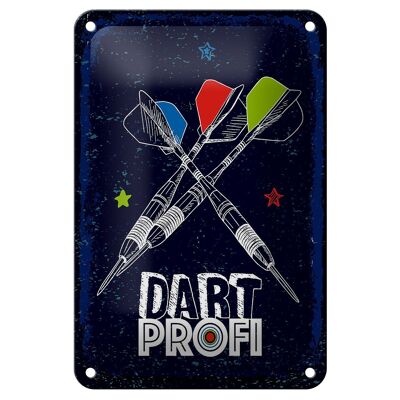 Blechschild Sportart Dart Profi Dartpfeile 12x18cm Geschenk Schild