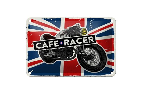 Blechschild Motorcycle Cafe Racer Motorrad UK 18x12cm Geschenk Schild