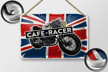 Panneau en étain pour moto, café Racer, moto UK, 18x12cm, cadeau 2