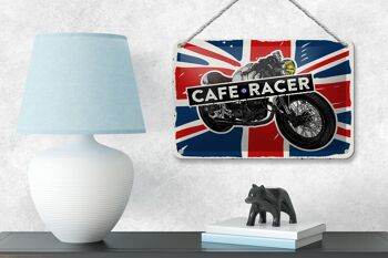 Panneau en étain pour moto, café Racer, moto UK, 18x12cm, cadeau 4