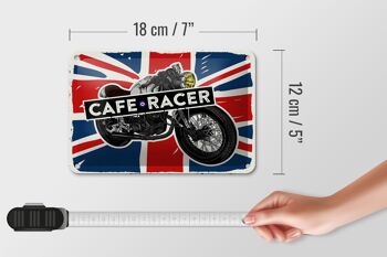 Panneau en étain pour moto, café Racer, moto UK, 18x12cm, cadeau 5