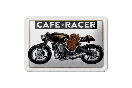 Blechschild Motorcycle Cafe Racer Motorrad 18x12cm Geschenk Schild