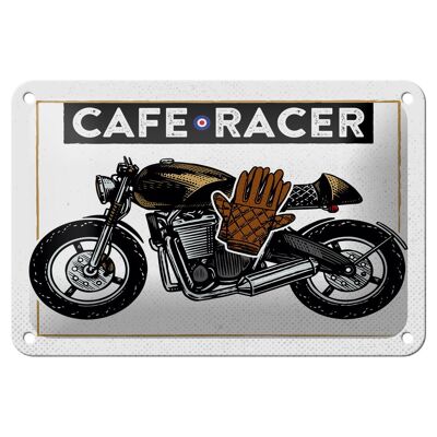 Targa in metallo Moto Cafe Racer Moto 18x12 cm Targa regalo