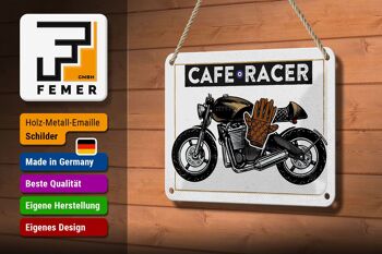 Panneau en étain pour moto, café Racer, 18x12cm, cadeau 3