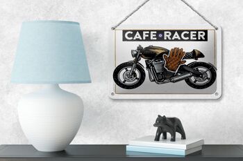 Panneau en étain pour moto, café Racer, 18x12cm, cadeau 4