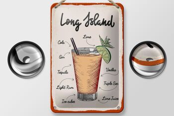 Signe en étain pour alcool, Long Island, Tequila, Vodka, 12x18cm, décoration 2
