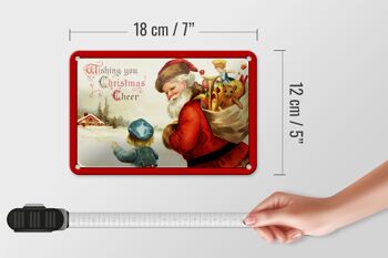 Signe en étain Père Noël Père Noël Noël 18x12cm décoration 5