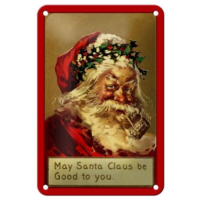 Blechschild Weihnachten Christmas Santa Claus lustig 12x18cm Schild