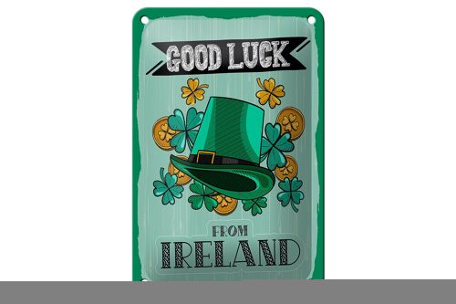 Blechschild Spruch Good Luck From Ireland 12x18cm Geschenk Schild