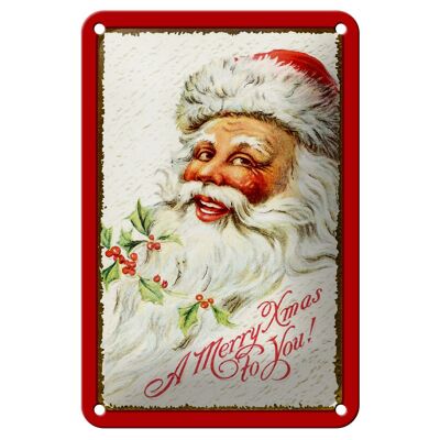 Blechschild Weihnachten Santa Claus Fest Christmas 12x18cm Schild