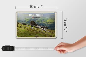 Signe en étain villes Dartmoor Hills UK angleterre 18x12cm, décoration 5