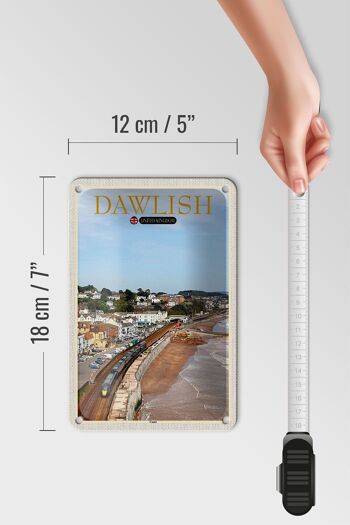 Signe en étain villes Dawlish royaume-uni angleterre 12x18cm 5