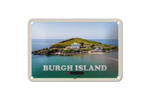 Blechschild Städte Burgh Island United Kingdom 18x12cm Dekoration