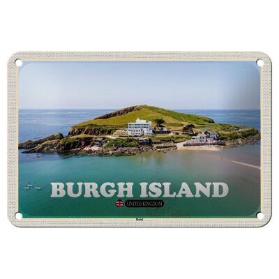 Blechschild Städte Burgh Island United Kingdom 18x12cm Dekoration