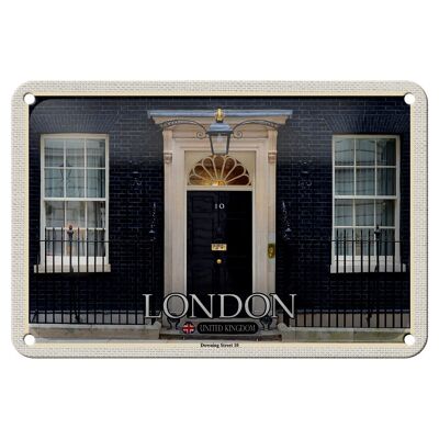 Blechschild Städte England UK Downing Street 10 18x12cm Dekoration