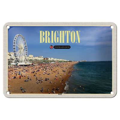 Blechschild Städte United Kingdom Brighton Beach 18x12cm Dekoration
